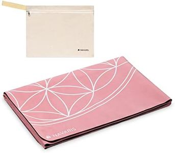 Navaris Foldable Yoga Mat for Travel - 1.5mm Thick Exercise Mat for Yoga, Pilates, Workout, Gym, Fitness - Non-Slip Folding Portable Mat