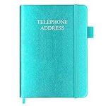 Getvow Telephone and Address Book with Tabs - 5" x 7" Address Book Hardcover with Birthday, Address, Phone Numbers, Websites Password. Address Notebook for Home or Office, Teal