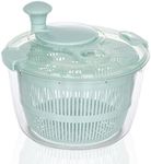 KMAKII Salad Spinner - Salad Washer, 5L Salad Dryer Salad Spinners with Vegetable Washing Basket, Household Fruit Dehydrator Drainer, Manual Salad Washer for Kitchen,Blue