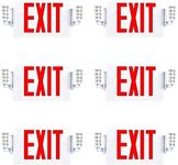 Sunco 6 Pack Red Exit Signs With Em