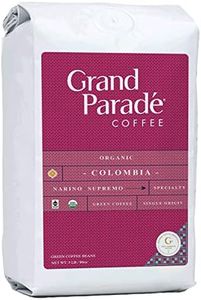 Grand Parade Coffee, 5 Lbs Organic Unroasted Colombian Supremo Narino Green Coffee Beans - Low Acid Specialty Arabica - Women Produced Single Origin - Fair Trade