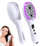 Scalp Massager, Cordless Head Massager Comb for Hair Growth, Electric Massage Comb Brush with USB Rechargeable, Head Care, Anti Hair Loss,Stress Relax(3-in-1), White