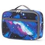 Pretty Jolly Mini Kids Lunch Box, Insulated Reusable Lunch Bag for Girls & Boys, Thermal Meal Container Tote with Waterproof Liner, Hot or Cold Snacks Lunchbox for School,Work,Picnic (Starry Sky)