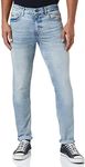 BOSS Mens Delano BC-C Slim-fit Jeans in Marbled-Blue Comfort-Stretch Denim, Bright Blue433, 29W / 32L