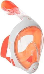 Decathlon Kid's Subea Easybreath Full Face Snorkel Mask, Orange/Pink, X-Small