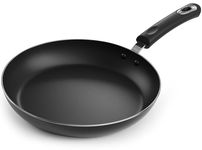 KICHLY Aluminum Non-Stick Induction Frying Pan 28 cm with Heat-Resistant Riveted Handle, Anti-Scratch Egg and Omelette Pan, Suitable for Electric, Gas and Induction Hobs (Grey - Black)