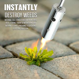 Weed Burner with 8 Butane Canisters – Portable Garden Torch Set