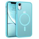 BENTOBEN Case for iPhone XR Case, [Compatible with MagSafe] Slim Translucent Matte Magnetic Shockproof Protective Anti Slip Women Men Cover Case for iPhone XR 6.1", Teal Blue