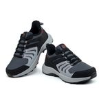 Red Chief Sports Hiking Shoes for Men & Boys | Rugged Lace Up Outdoor Trekking Shoes | Comfortable Trail Walking Adventure Footwear | Black-D.Grey | Size-8 | H20041 F019