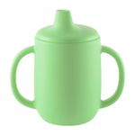 Hopop Sipper Cup with Spout & Straw | 3 in 1 Silicone Sipper Cup with Spout & Straw | Baby Trainer Sipper | Dual Handle | Spill Proof Sippy Cup for Infants & Toddlers | 210 ml (HP-3010B-GREEN)