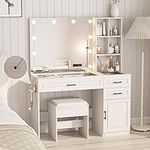 Fameill Vanity Desk with Lighted Mi