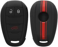 kwmobile Silicone Key Fob Cover Compatible with Alfa Romeo 3 Button Remote Control Car Key