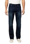 Buffalo David Bitton Men's Relaxed Straight Driven Jeans, Authentic and Deep Indigo, 36W x 30L