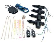 Other 4 DOOR UNIVERSAL CAR SECURITY REMOTE CENTRAL LOCKING KIT + 2 REMOTES FOBS KEYS