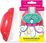 Knot Genie Teeny Detangling Hair Brush for Kids (Corally Q) | Perfect Detangling Brush for Curly Hair, Gently Separate Tangles, Leaves Hair Smooth and Shiny | The Pain Free Knot Detangler