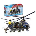 Playmobil 71149 City Action Tactical Police Twin-Prop Helicopter, highly detailed SWAT rescue helicopter with light and sound module, fun imaginative role-play, playset suitable for children ages 5+