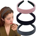 Headbands for Women Velvet Padded Headband No Slip Fashion Head Bands for Women and Girls Hair Accessories