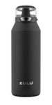 ZULU Swift Stainless Steel Vacuum Insulated Water Bottle with Covered Silicone Straw, 32oz (Black)
