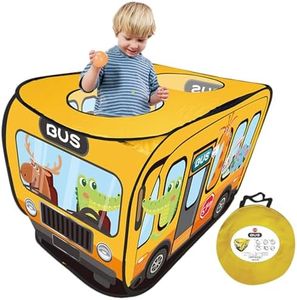 Putentfun Animal Bus Foldable Tent,Children's Play Tents,Pop Up Play Tent Playhouse,Children House Indoor Outdoor Play Toy Gift for Kids Toddlers,Portable Pop Up Play Teepee with Carry Bag