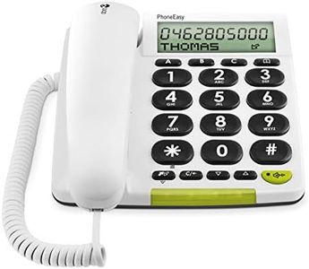 Doro PhoneEasy 312 Big Button Phone for Elderly, Corded Telephone, Living Aid, Hearing Aid Compatible, White