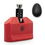 Tamstone Jam Drum Block - Latin Jam Block Percussion Instrument - Clave, Gock, Gok, Tempo - Improved Wing Nut Attachment for Drum Set - Includes Egg Shaker