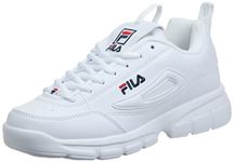 Fila Men's Disruptor SE Training Shoe, White/Fila Navy/Fila Red, 8 M US