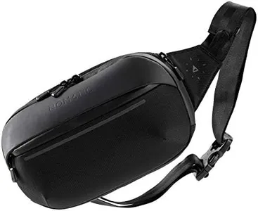 NOMATIC Navigator Premium Sling Bag - 1L w/ 2L Built-In Expansion - Slim & Lightweight Crossbody, Fanny-Pack - Water Resistant Everyday (Black)