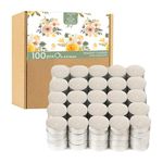 Welburn Veda&Co™ Wax Tealight Candles - Pack of 100, 4 Hours Burning Time, 100% Fully Refined Paraffin Wax, Unscented, Smokeless, Dripless, for Home Decor, Offices & Other Occasions (White)