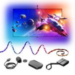 Nanoleaf 4D V2 - Screen Mirror Light Strip Kit for TV up to 65 inch, Smart RGB Backlight, Flex Zigzag LED Strip + Camera, Music Sync, Wifi Bluetooth App & Voice Control (Works with Alexa Apple Google)