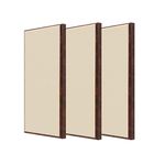 Timber Acoustics® Soundproofing Wooden Frame Acoustic Panels, Rockwool® Safe 'n' Silent Pro. (WALNUT) [SET OF 3] (2'X4'X3", Beige)