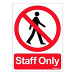 Clickforsign Staff Only Sign Board, 200 x 150 mm for walls and doors (Pack of 2)