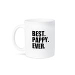 3dRose Best Pappy Ever, Gifts for Grandfathers/Granddad/Grandpa,Black Text, Ceramic Mug, 15-Oz