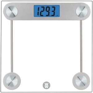 WW Scales by Conair Digital Glass Bathroom Scale, 400 Lbs. Capacity