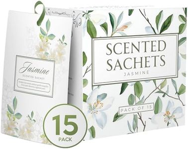 15 Pack Jasmine Sachets for Drawers and Closets, Scented Sachets for Drawers, Closet Freshener Sachet for Drawers to Refresh Any Space, Jasmine Sachet Bags, Scented Drawer Fresheners