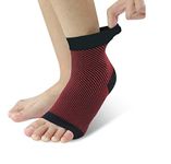 JUST RIDER Ankle Support For Pain Relief, Ankle Support For Women (Red) - Cotton, Free Size