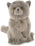 Bearington Gordie The Grey Cat Plush, 10.5 Inch Grey Cat Stuffed Animal