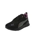 Puma Womens NovaFlex Black-Crushed Berry Sneaker - 5 UK (39715201)