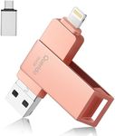 iPhone Flash Drive,iPhone Photo Stick 256GB USB Memory Stick Thumb Drives, High Speed USB Stick External Storage for iPhone/iPad/Android/PC(Pink)