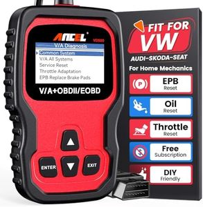 ANCEL VD500 OBD2 Scanner Full System Diagnostic Tool for Volkswagen VW Audi Skoda Seat, Check Engine Light EPB ABS SRS Code Reader Oil Throttle Position Adaption Brake Pad Reset