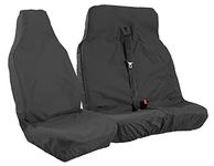 Carseatcover-UK® XTRA HEAVY DUTY RUGGED Waterproof Van Seat Covers - Single + Double [CHOICE OF 6 COLOURS] [BLACK]