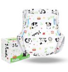 Landofgenie Diapers Adult Printed Diaper Incontinence Underwear Large Overnight Diapers for Men Women's With Tabs 10 Pieces-Panda