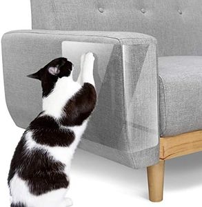 Pawaboo Protector de Muebles anti Arañazo de Gatos, [10 Piezas] Cinta de Entrenamiento con 60 Tornillos para Sofá, Puertas
