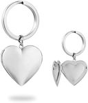 PHOCKSIN Silver Heart Keychains For