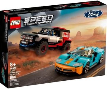 Lego Speed Champions Ford GT Heritage Edition and Bronco R 76905, Mehrfarbig