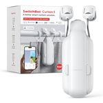 SwitchBot Smart Automatic Curtain Opener - Bluetooth Remote Control with App/Timer, Upgraded High-Performance Motor, Add SwitchBot Hub to Make it Work with Alexa, Google Home, HomeKit(Curtain 3,Rod)