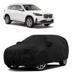 Sulfar 100% Water Resistant Car Body Cover Compatible with Mirror for BMW X1 (Triple Stitched, Full Bottom Elastic, Black)