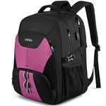 Travel Laptop Backpack,Laptop Bag Work Bag with USB Charging Port for Girls and Womens, Anti Theft Water Resistant College School bag BookBag Daypack for Teens and Ladies,Fits 17 Inch laptop-Purple