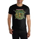 Teenage Mutant Ninja Turtles Classic Art & Logo Black T-Shirt