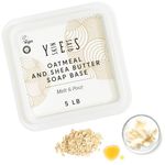 Skin Said Yes 2.2kg (5 Lb) Oatmeal Soap Base - SLS/SLES free, No Palm Oil, Organic Soap Base, Bulk Melt and Pour Soap Base, Natural Soap Base for Soap Making Organic, Soap Making Supplies