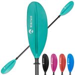 HIKULA Carbon Shaft Adjustable Kayak Paddle 86in/220CM to 94in/240CM Kayaking Boating Canoeing Oar Green